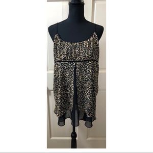 Delicates gold print cheetah babydoll/thong set